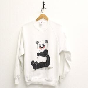 Vintage Panda Bear Sweatshirt Large